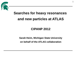 Searches for Heavy Resonances and New Particles at ATLAS