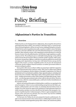 Afghanistan's Parties in Transition