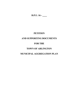 Arlington Aggregation Plan- 06082016