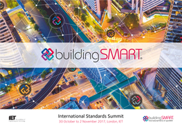 International Standards Summit 30 October to 2 November 2017, London, IET Overview