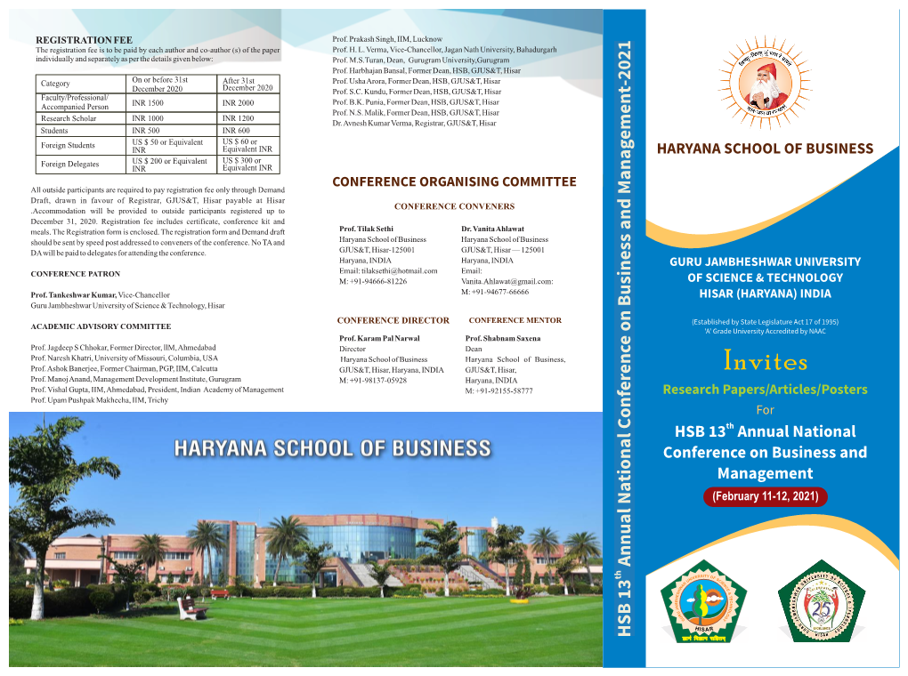 HSB 13Th Annual National Conference Brochure 2021.Pdf