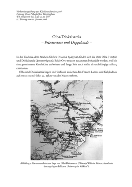 Olba/Diokaisareia – Priesterstaat Und Doppelstadt –