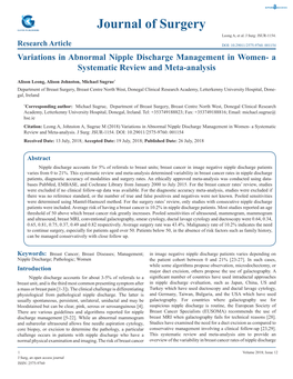 Journal of Surgery Leong A, Et Al