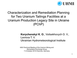 Ukraine Characterization and Remediation Planning for 2