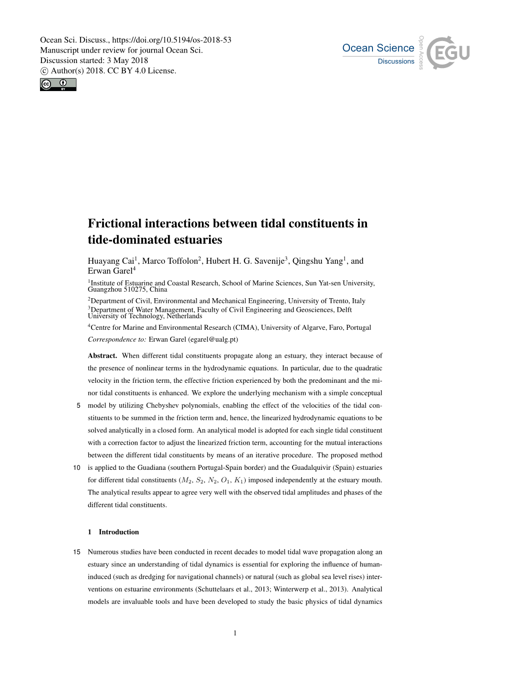 Frictional Interactions Between Tidal Constituents in Tide-Dominated Estuaries