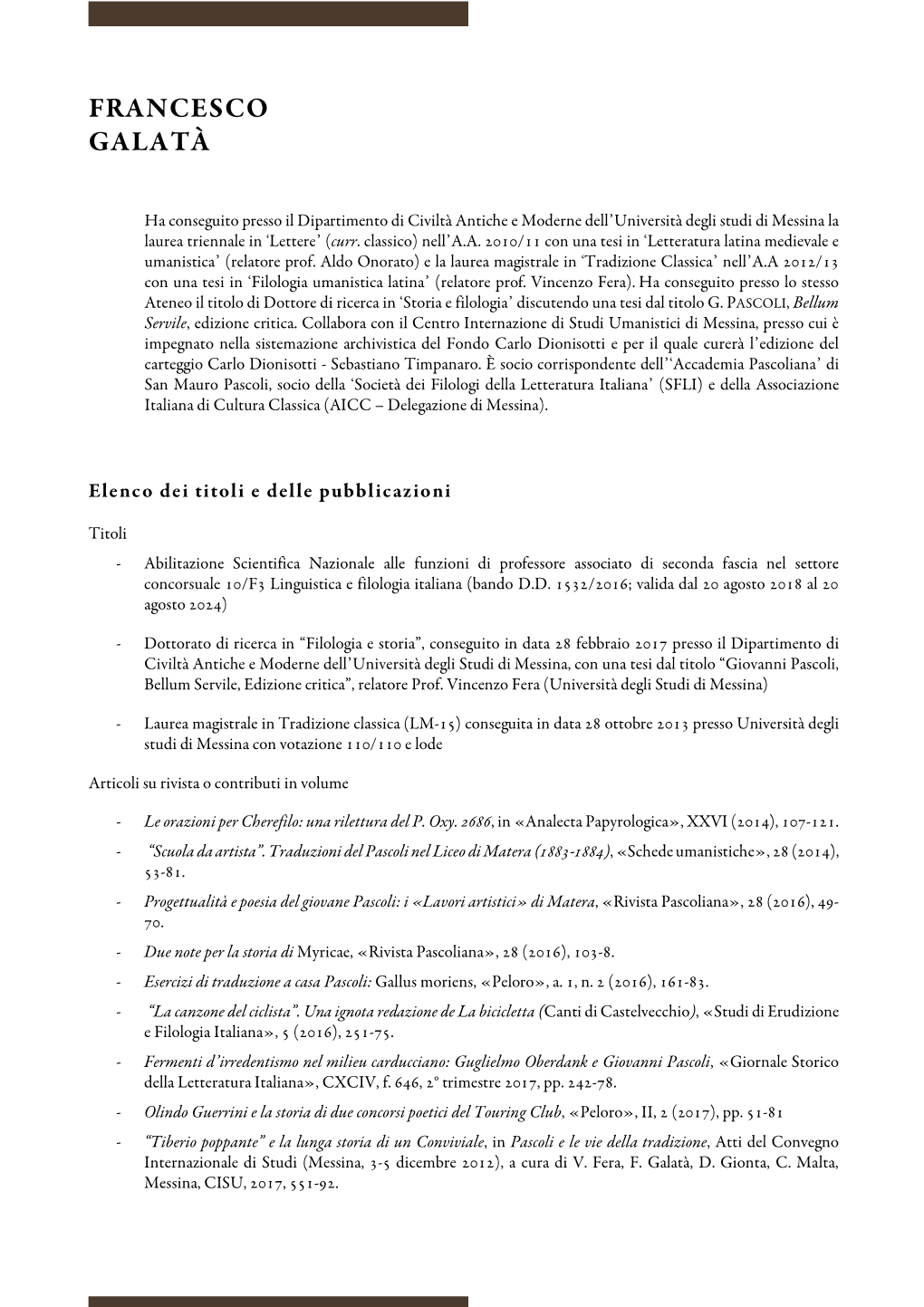 Francesco Galatà Curriculum Vitae 0.Pdf