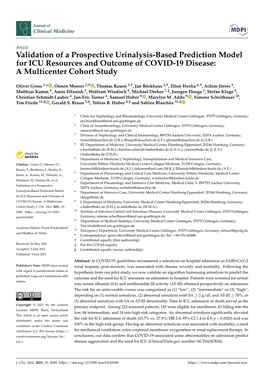 Validation of a Prospective Urinalysis-Based Prediction Model for ICU Resources and Outcome of COVID-19 Disease: a Multicenter Cohort Study