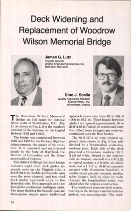 Deck Widening and Replacement of Woodrow Wilson Memorial Bridge