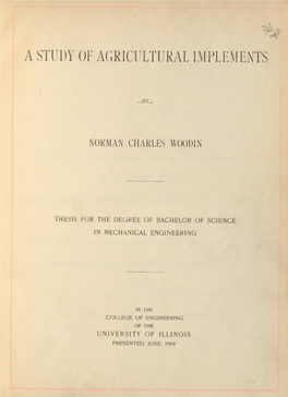 A Study of Agricultural Implements