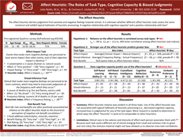 Affect Heuristic: the Roles of Task Type, Cognitive Capacity, And