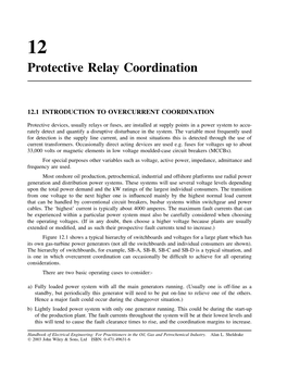 Protective Relay Coordination