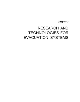 3 —Research and Technologies for Evacuation Systems