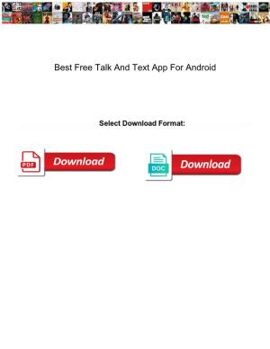 Best Free Talk and Text App for Android