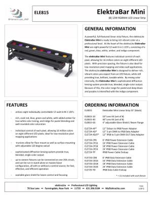 Elektrabar Mini (8) 12W RGBWAI LED Linear Strip