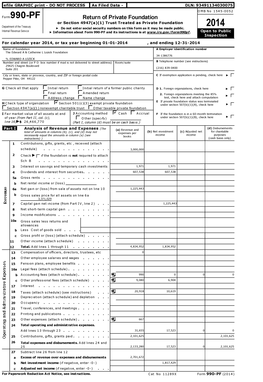 2014 0- Do Not Enter Social Security Numbers on This Form As It May Be Made Public