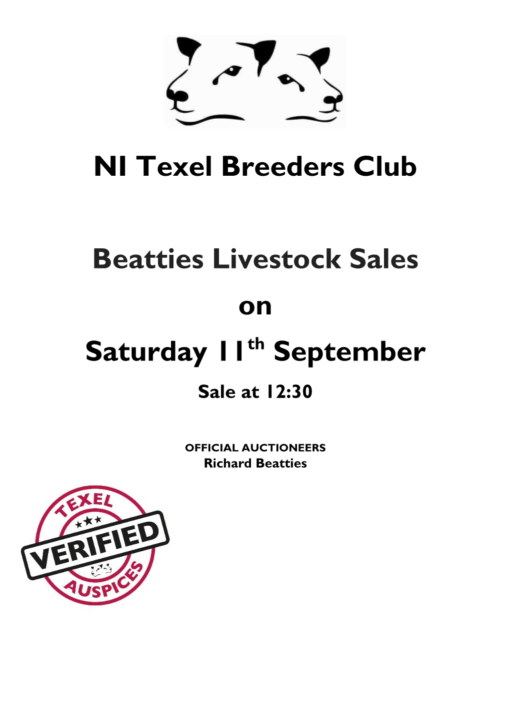 NI Texel Breeders Club Beatties Livestock Sales on Saturday 11Th