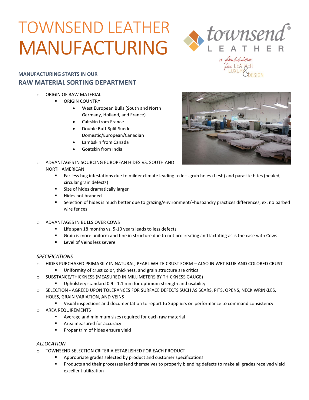 Manufacturing