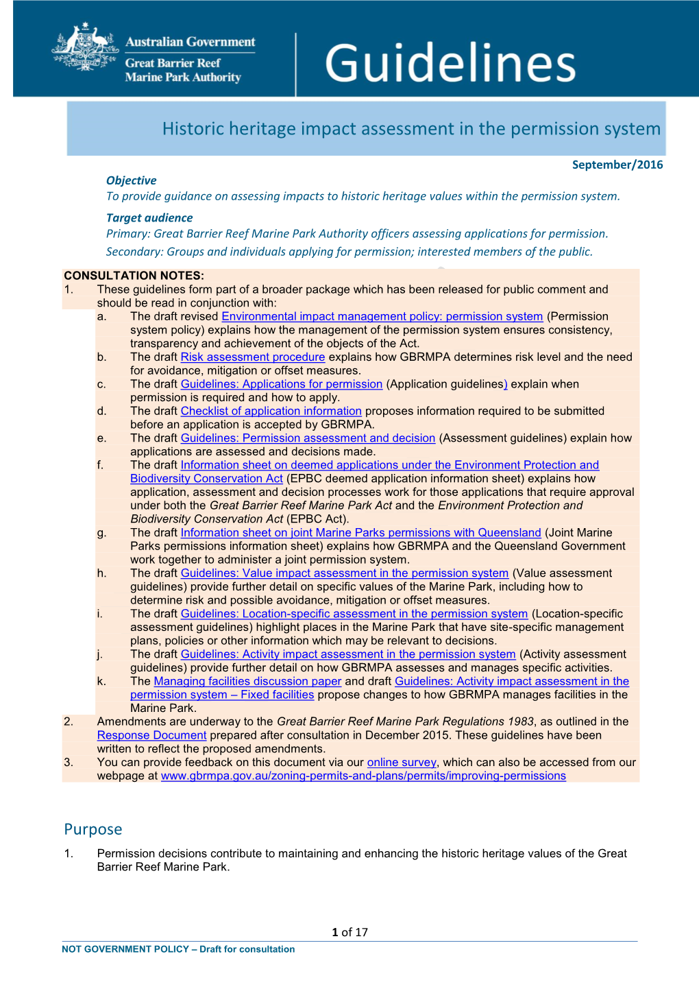 Guidelines: Historic Heritage Impact Assessment in the Permission System