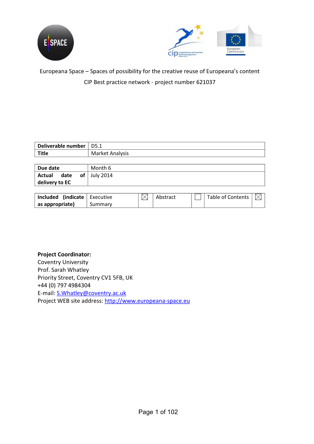 D5.1 Market Analysis.Pdf