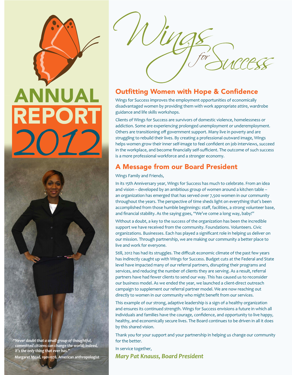 Wings for Success 2012 Annual Report