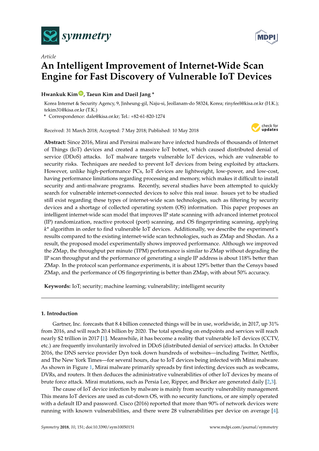 An Intelligent Improvement of Internet-Wide Scan Engine for Fast Discovery of Vulnerable Iot Devices