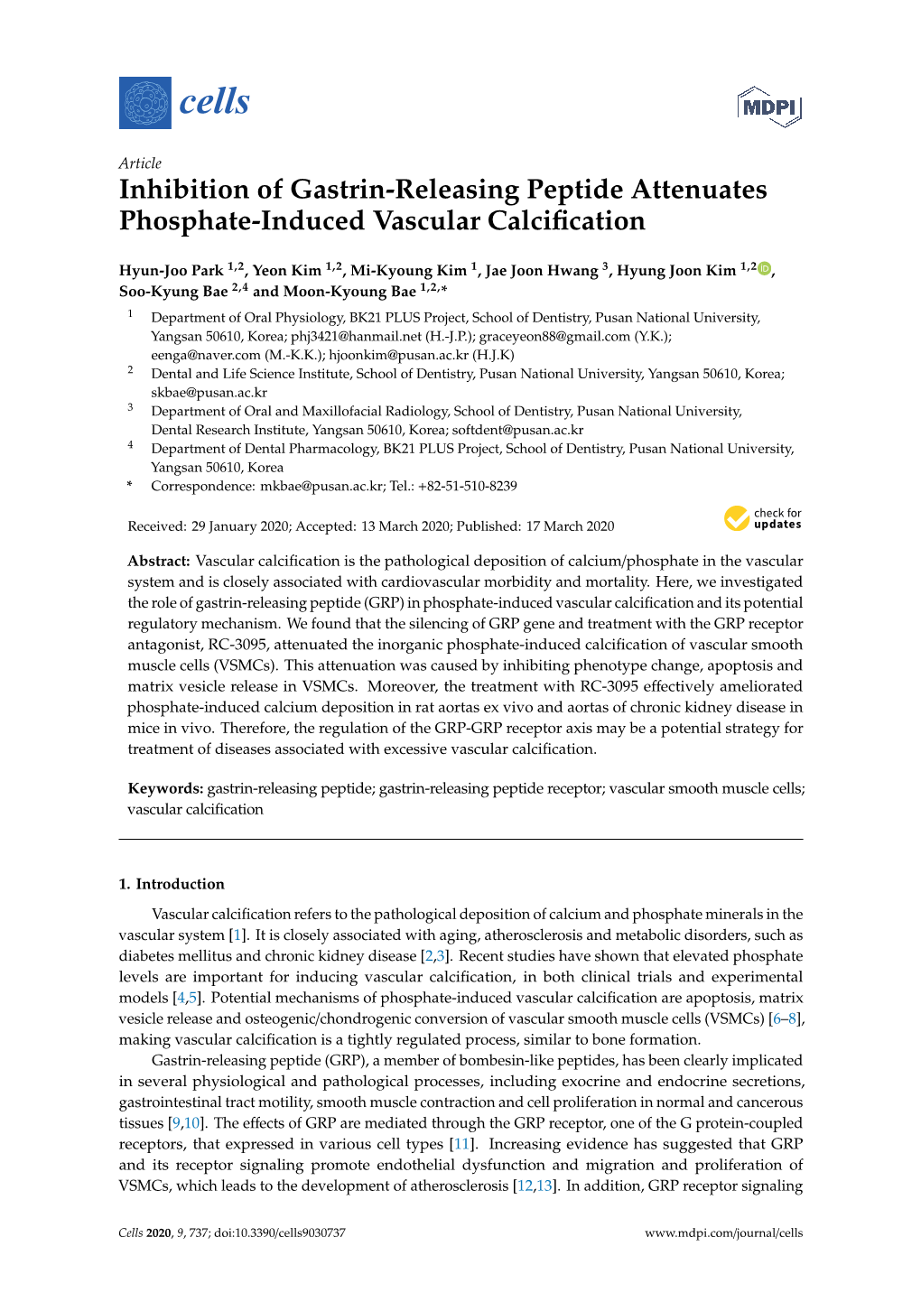 Inhibition of Gastrin-Releasing Peptide Attenuates Phosphate-Induced Vascular Calciﬁcation