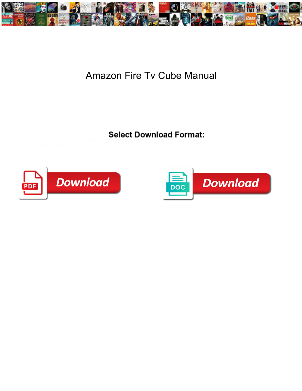 Amazon Fire Tv Cube Manual