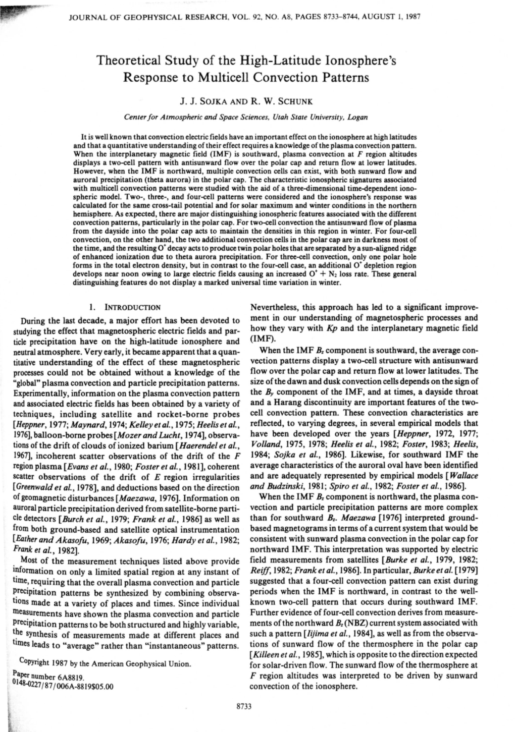 Theoretical Study of the High-Latitude Ionosphere's Response to Multicell Convection Patterns