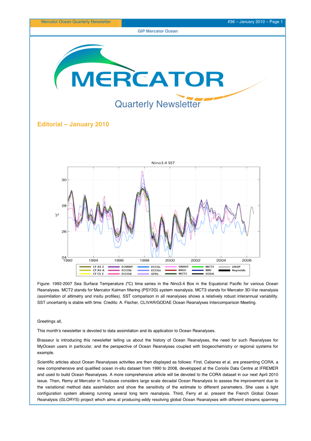 Quarterly Newsletter #36 – January 2010 – Page 1