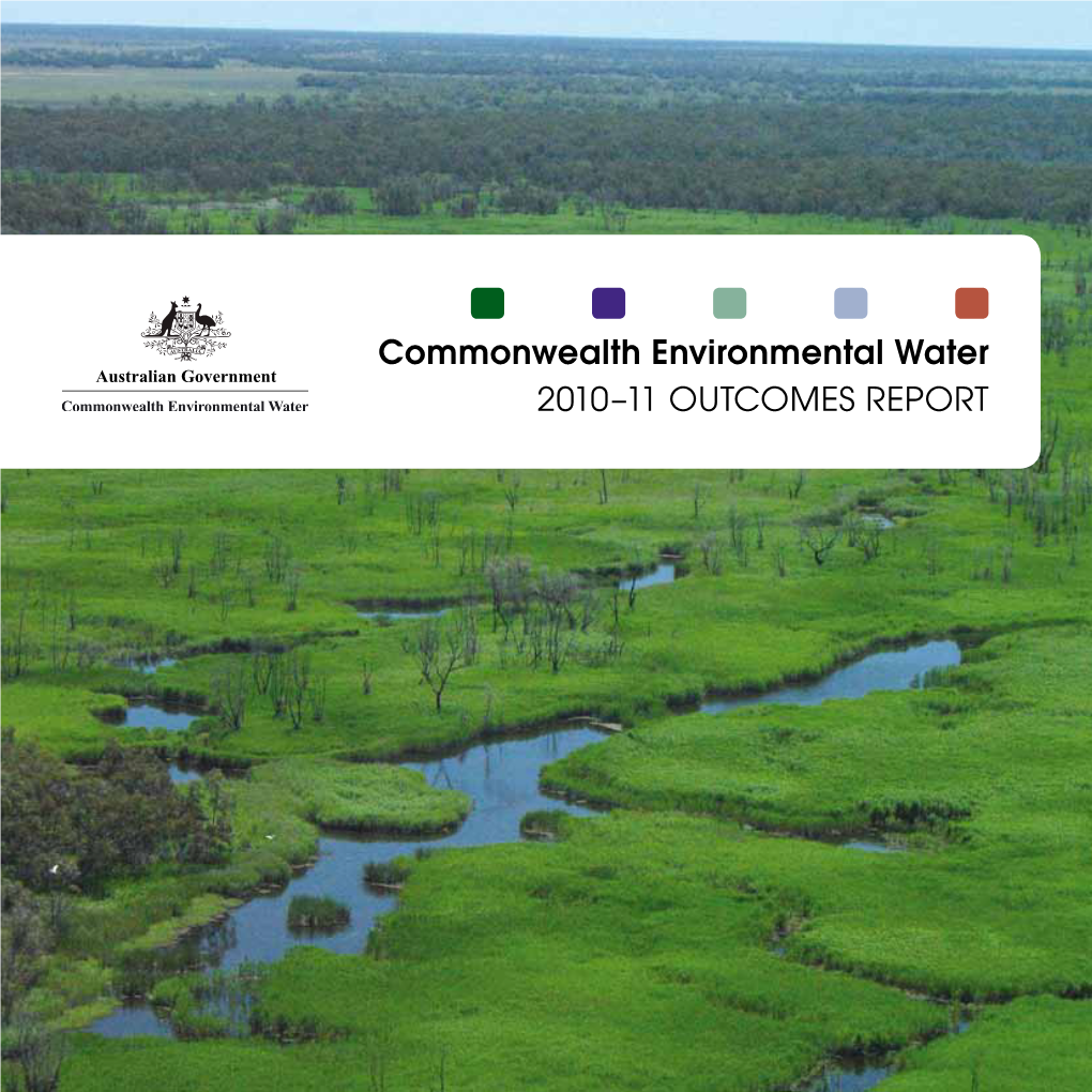 Commonwealth Environmental Water 2010-11 Outcomes Report