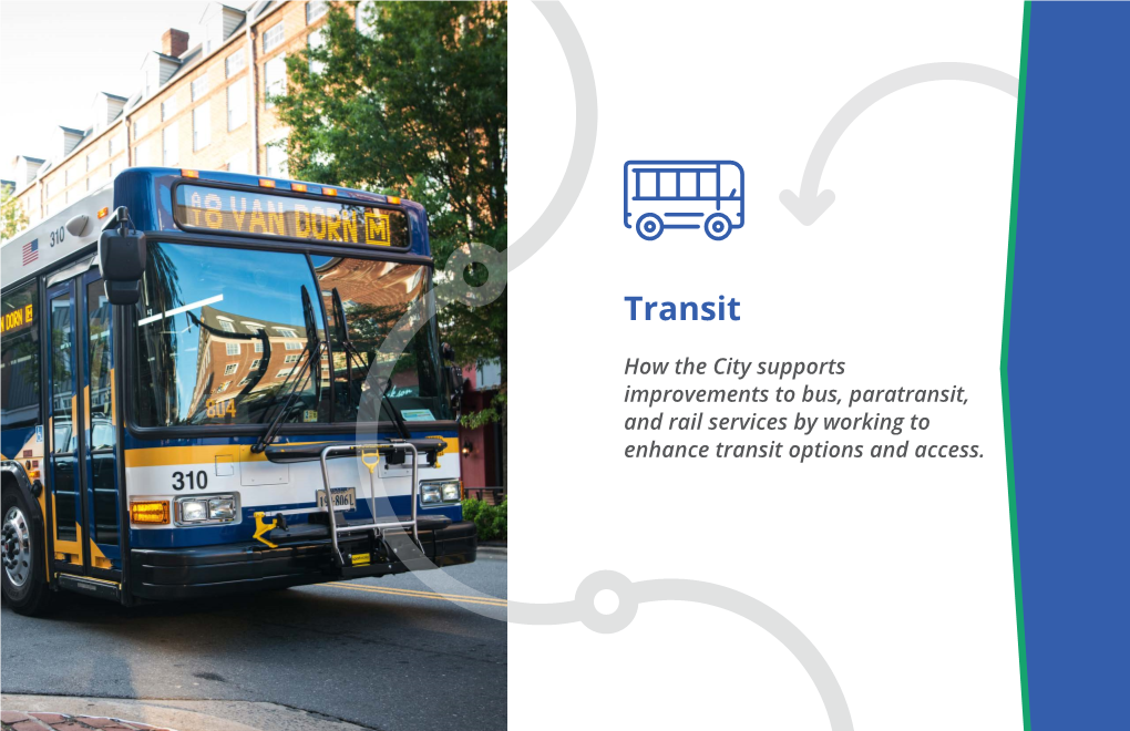 Transit Chapter Policies Will Guide the City’S Decision-Making Around Investments That Support Policies Will