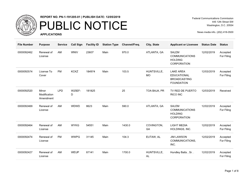 Public Notice >> Licensing and Management System Admin >>