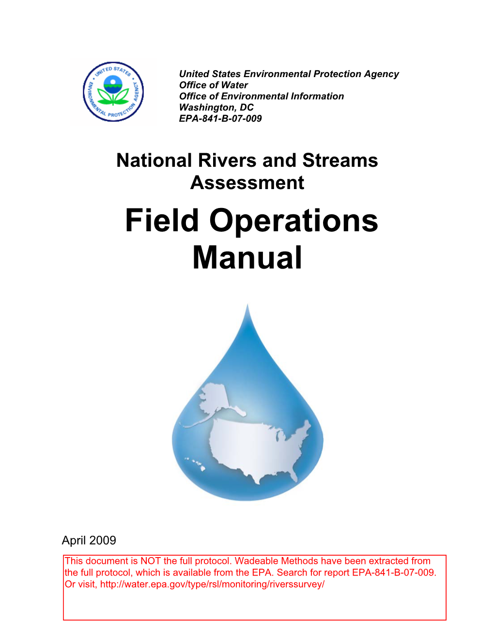 Field Operations Manual