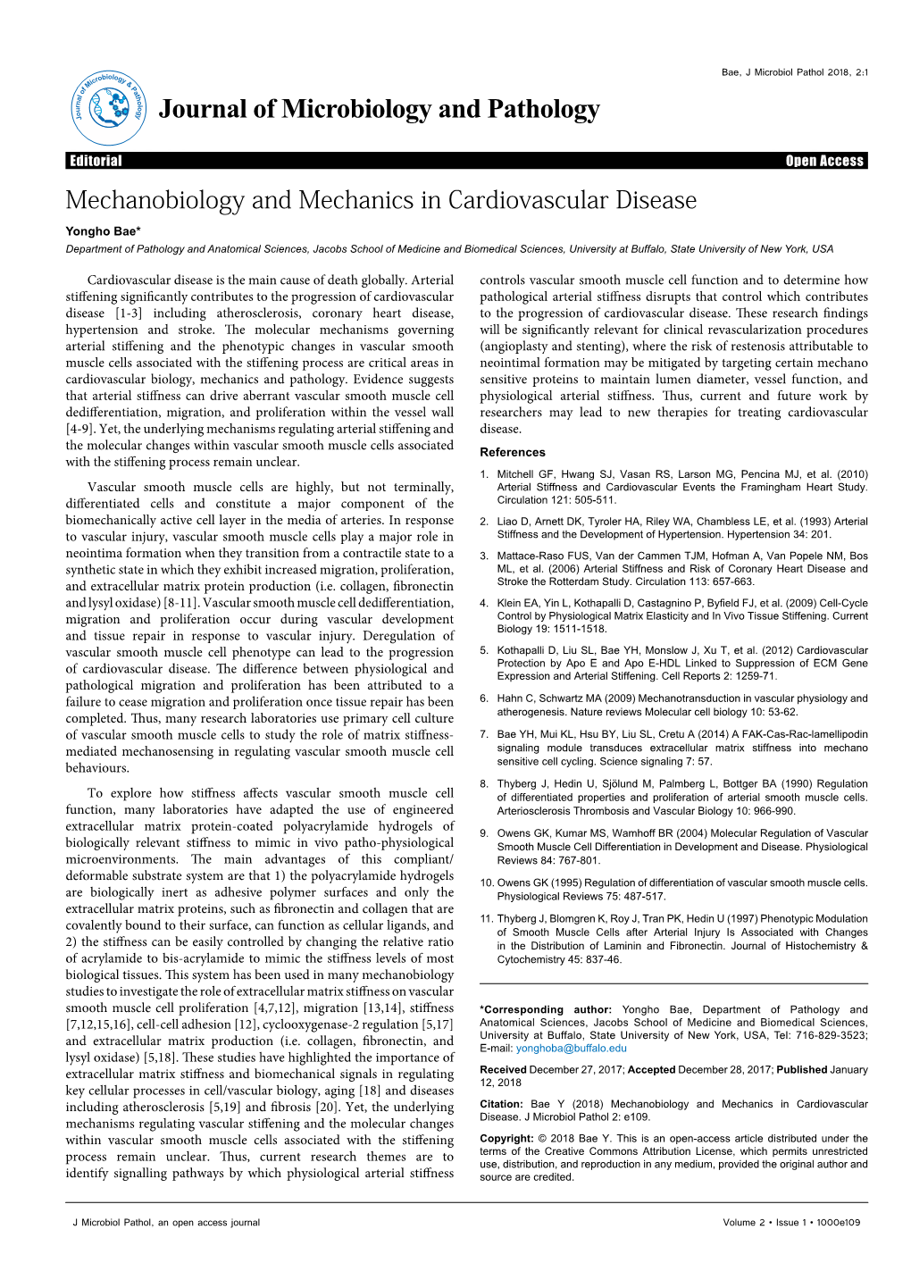 Mechanobiology and Mechanics in Cardiovascular Disease