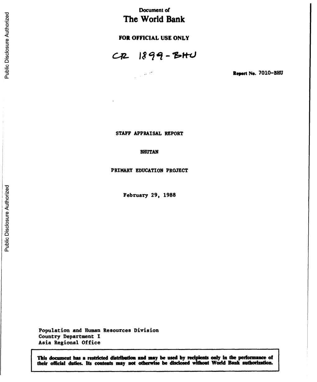 World Bank Document