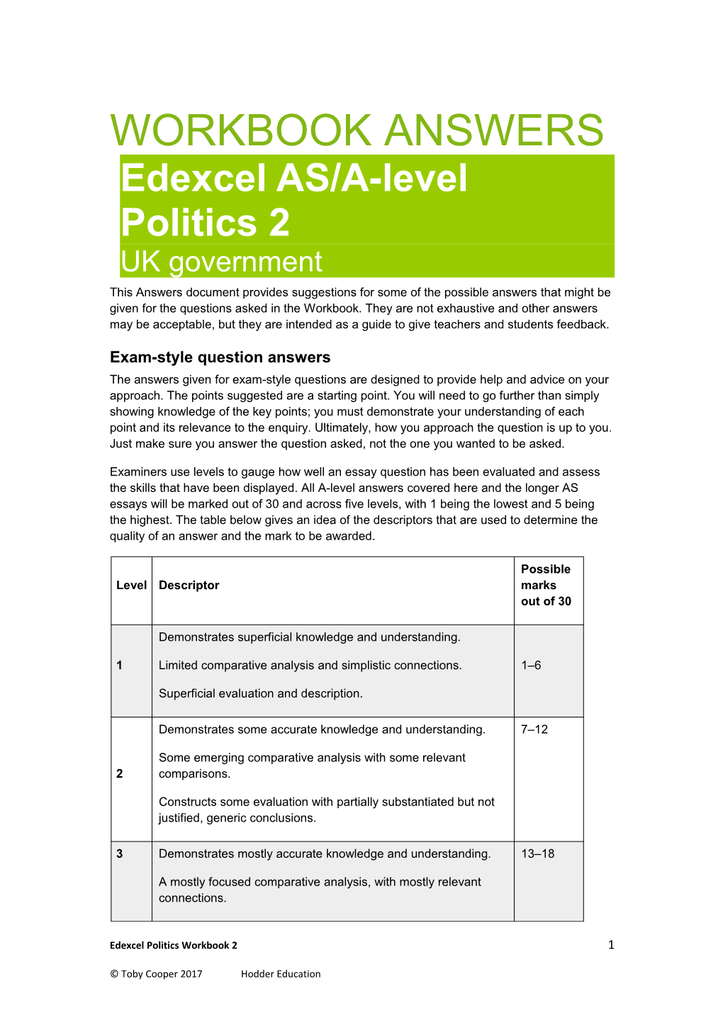 Edexcel AS/A-Level Politics 2