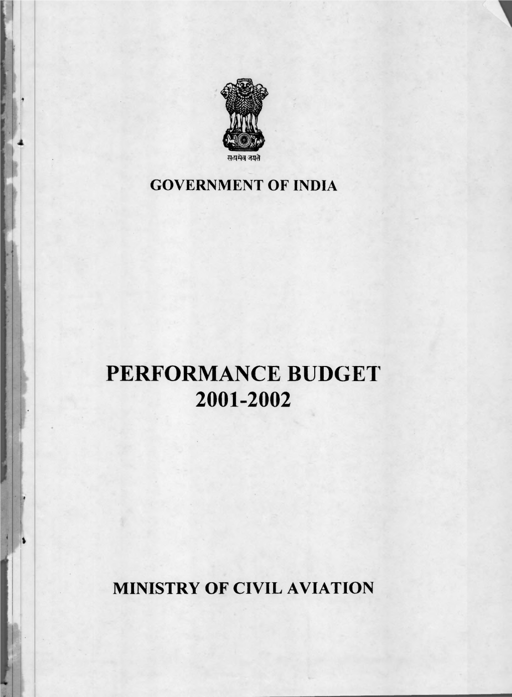 Performance Budget 2001-2002