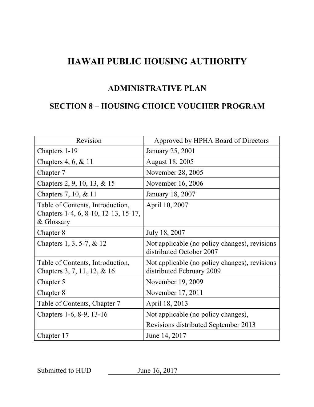 Section 8 Administrative Plan