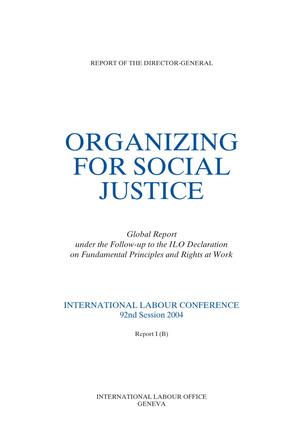 Organizing for Social Justice