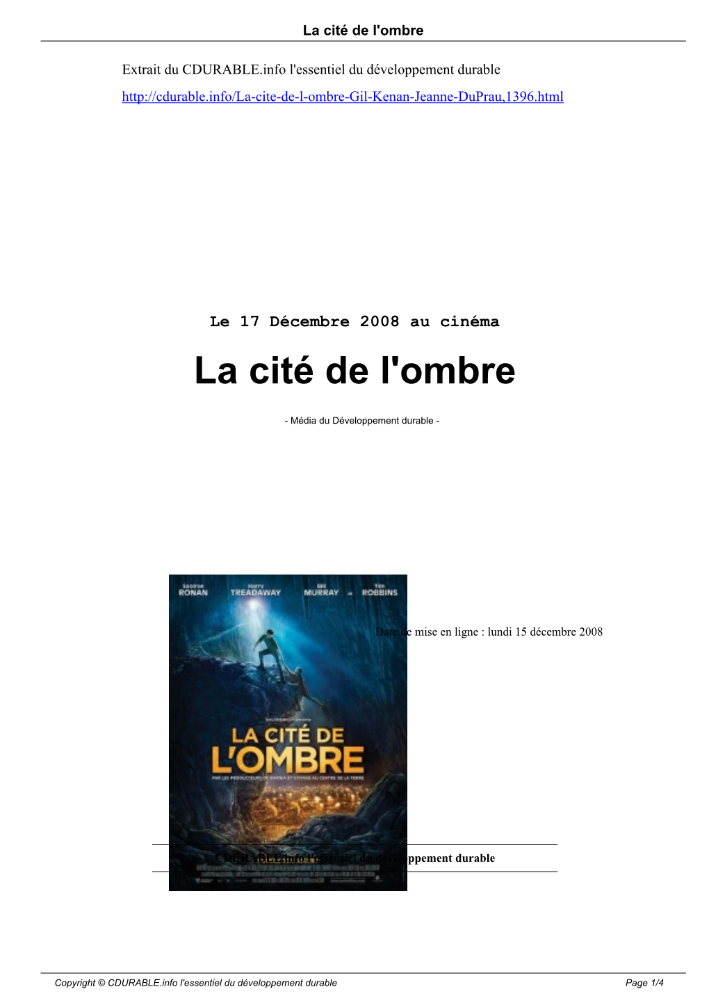 La Cité De L'ombre