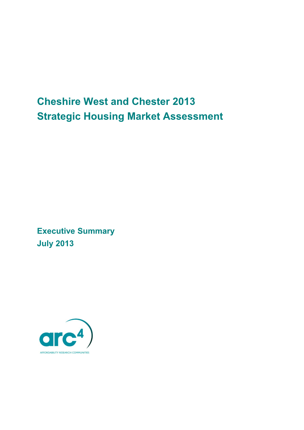 Cheshire West and Chester 2013