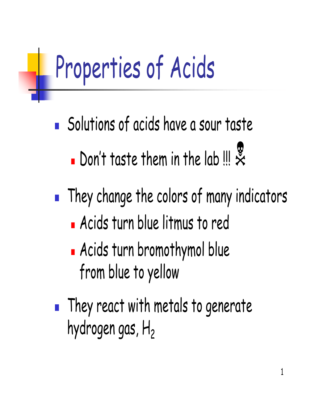 Properties of Acids