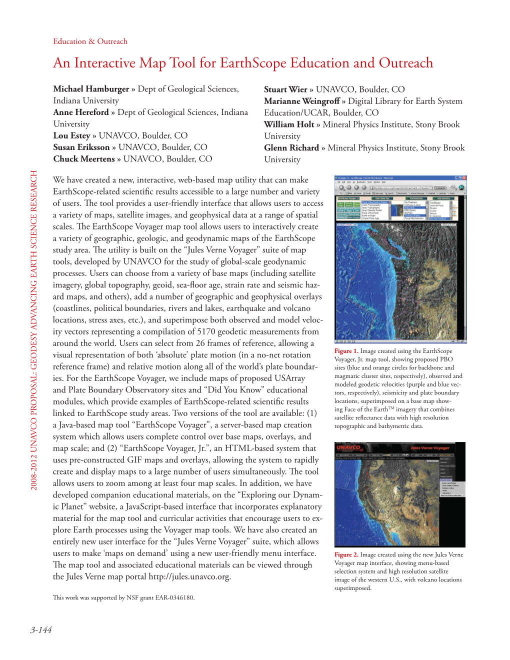 An Interactive Map Tool for Earthscope Education and Outreach