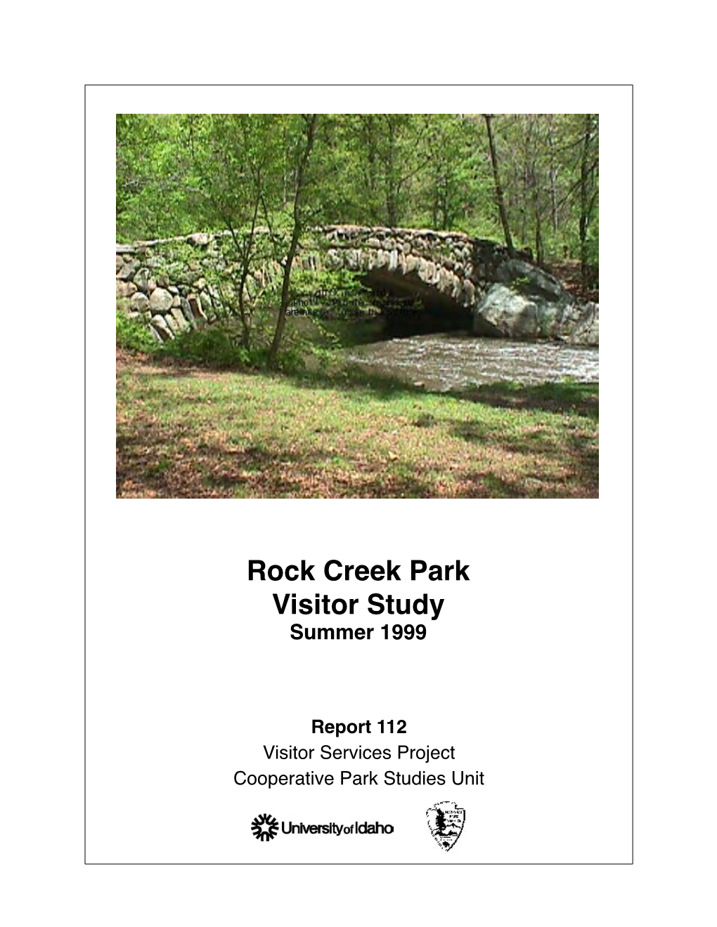 Rock Creek Park Visitor Study Summer 1999