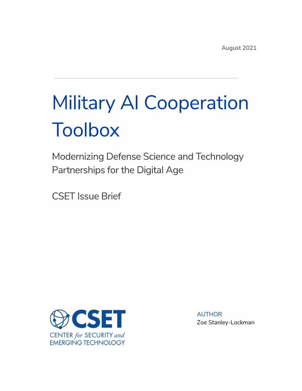 CSET Issue Brief