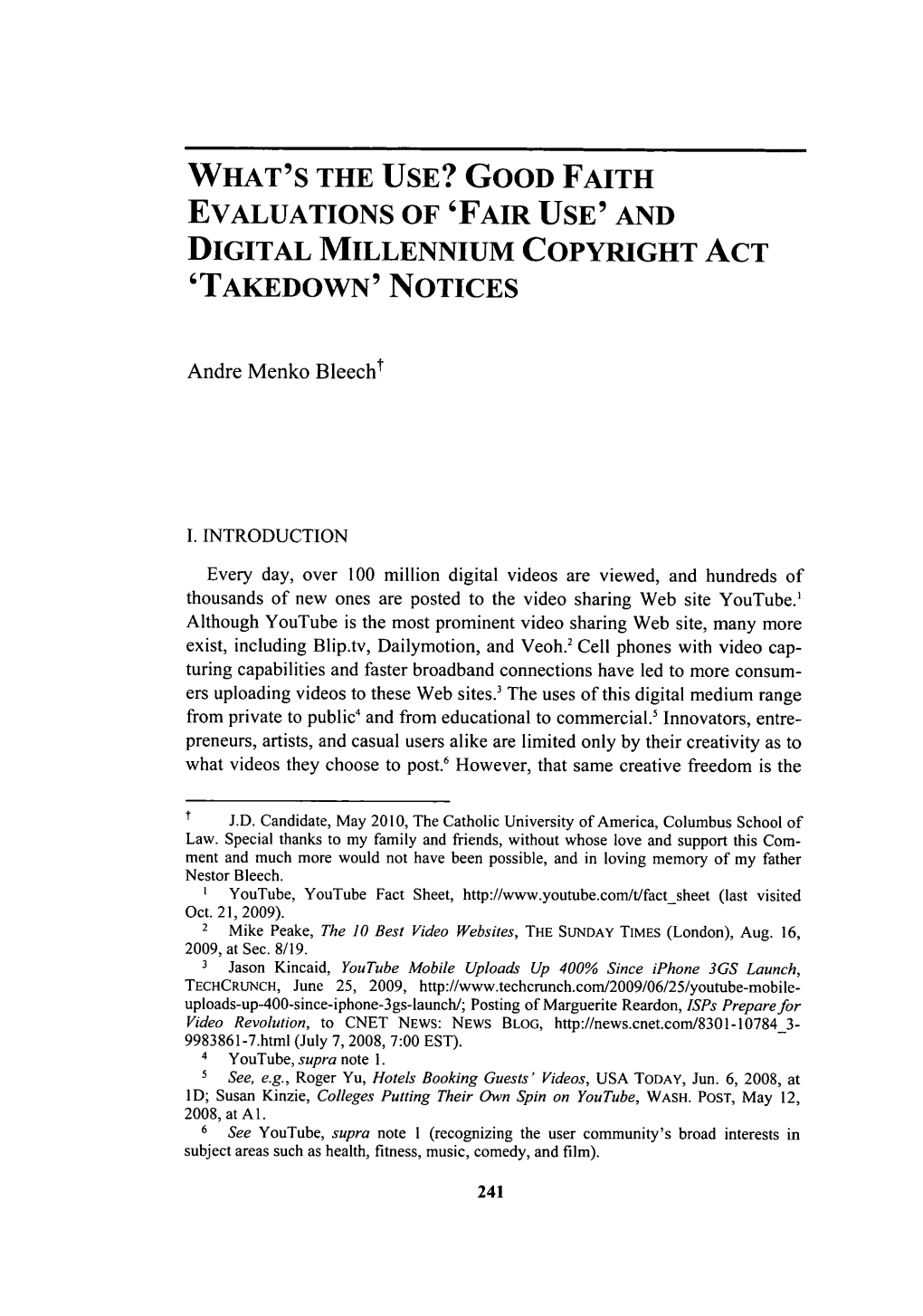 Good Faith Evaluations of 'Fair Use' and Digital Millennium Copyright Act 'Takedown' Notices