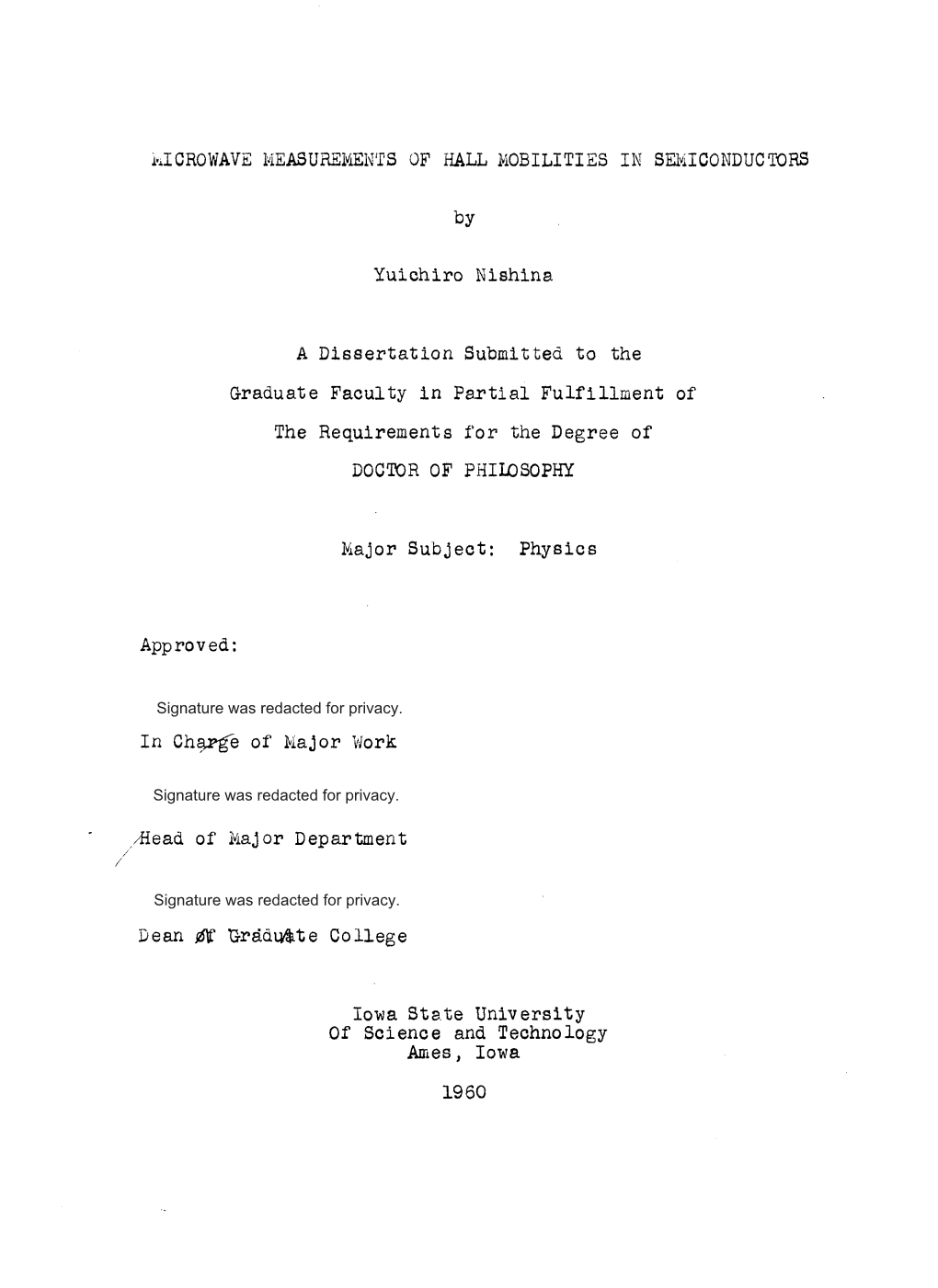 Microwave Measurements of Hall Mobilities in Semiconductors