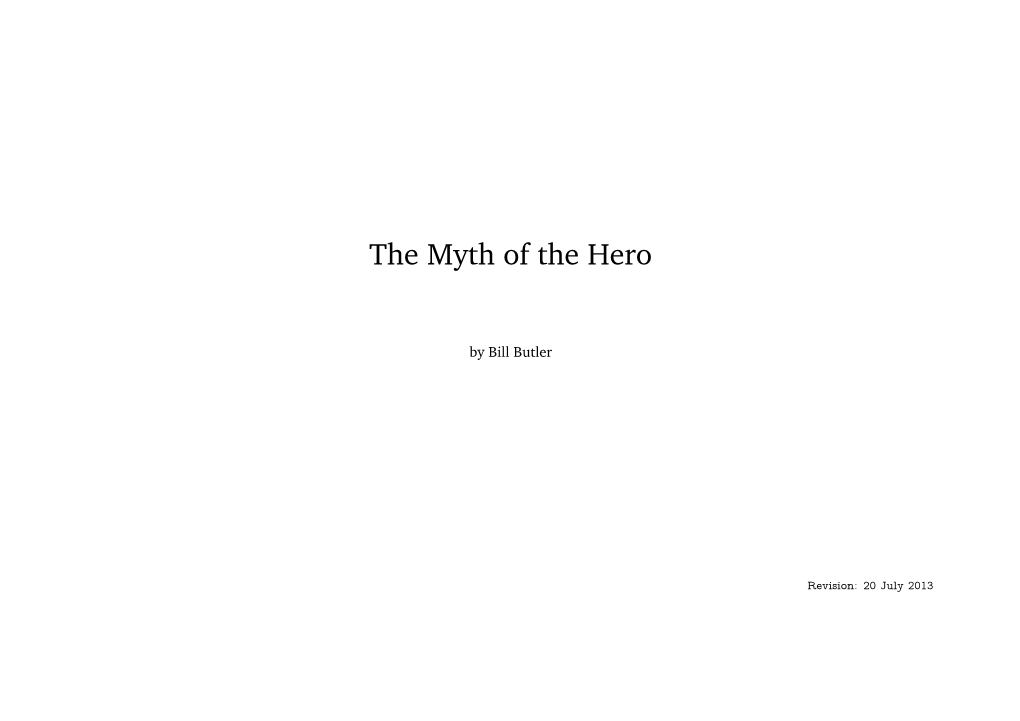 The Myth of the Hero