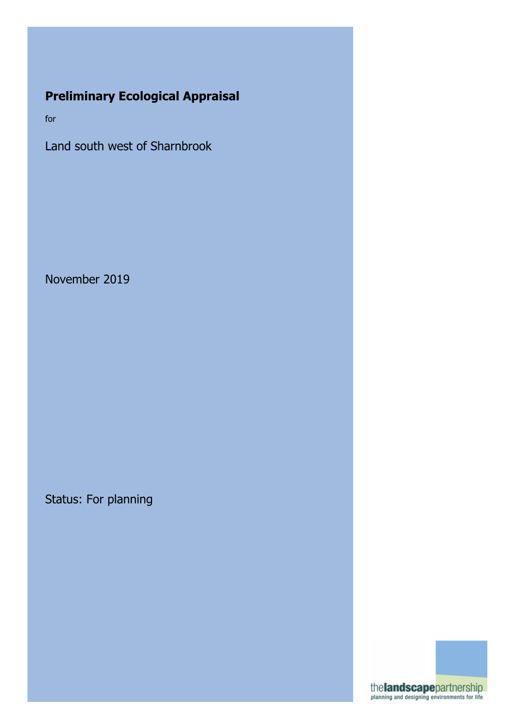 Preliminary Ecological Appraisal Land South West of Sharnbrook