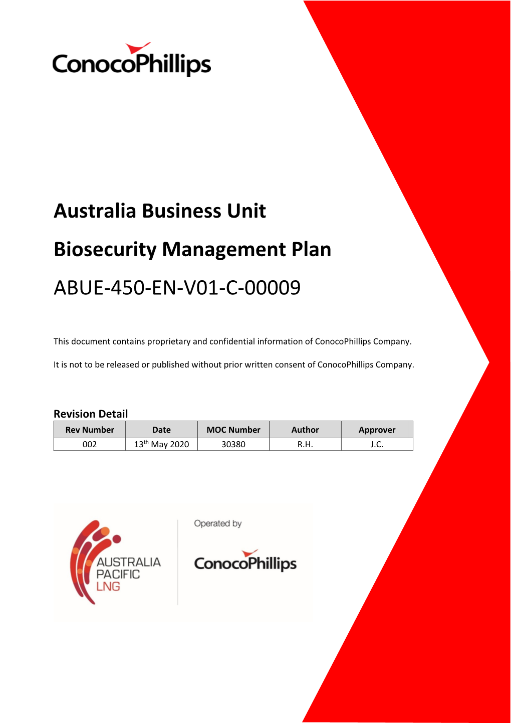 Biosecurity Management Plan ABUE-450-EN-V01-C-00009